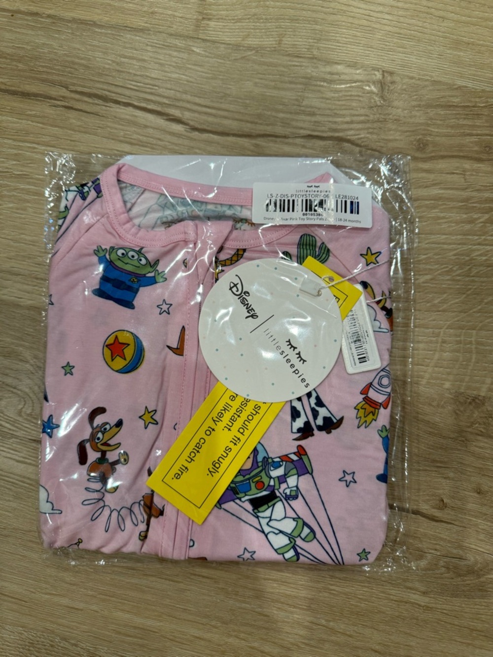Little Sleepies Pink Disney Toy Story Sleeper Pajamas